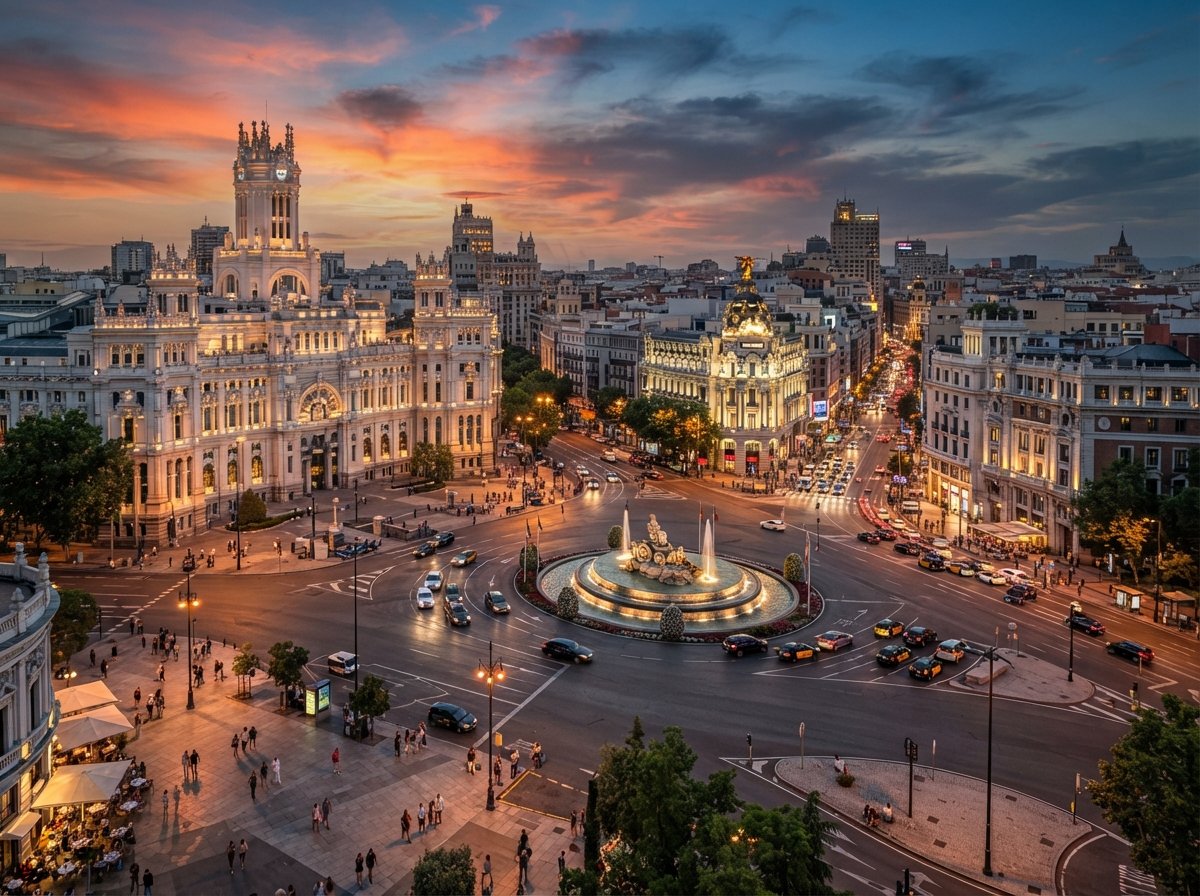 madrid al atardecer